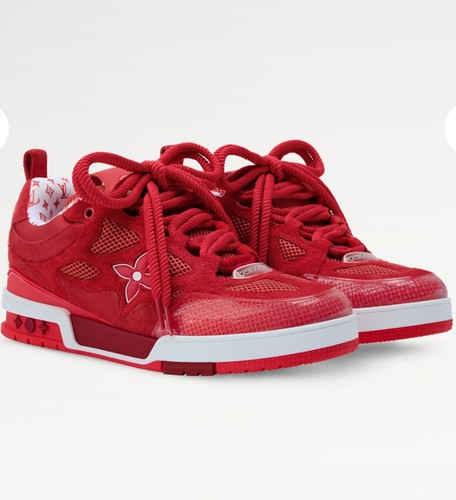 Skate sneaker red mens 8 - sneaker,